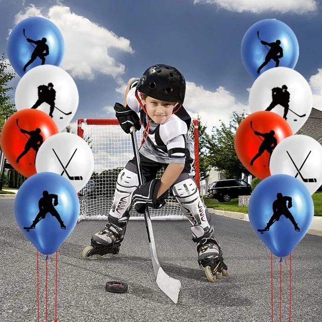 Alt view image 10 of 10 - 60PCS Hockey Party Decorations Latex Balloons - Hockey/Sport Game Birthday Party Supplies Favors