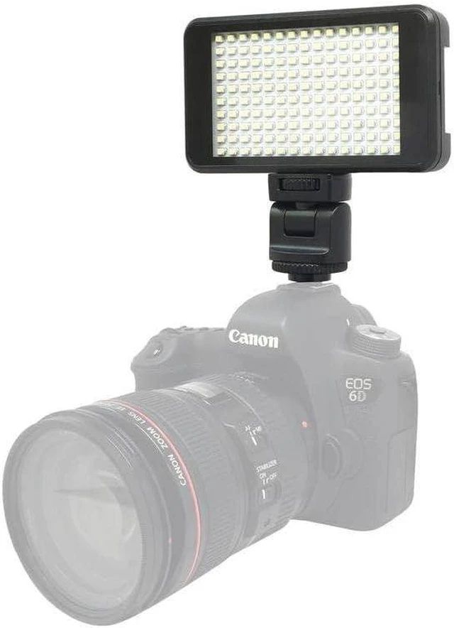 Alt view image 12 of 12 - Vidpro LED-150 Photo and Video Light Kit - On Camera Panel LED Light - Adjustable and Dimmable Light Fits Cameras Video Camcorders and DLSR w/Hot Shoe Includes Rechargeable Battery Diffuser and More