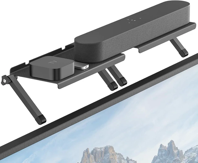 Alt view image 8 of 14 - No Drill Sound Bar Mount Top of TV Universal TV Top Shelf for Small Soundbars Up to 15 Lbs, Floating Sound Bar Shelf Above TV, Fits for Samsung, Sony, LG, Vizio & More Soundbar TV Mount Bracket