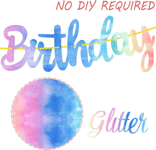 Alt view image 12 of 14 - Roller Skating Birthday Party Banner Roller Skating Party Decorations Neon Rainbow Glitter Skate Happy Birthday Banner for Roller Skater Themed Party Baby Shower Supplies
