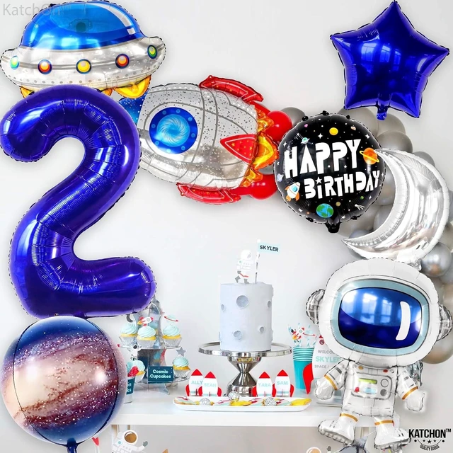 Alt view image 10 of 14 - Huge Two The Moon Balloons - 40 Inch | Galaxy Birthday Party Decorations | Space Themed Party Supplies