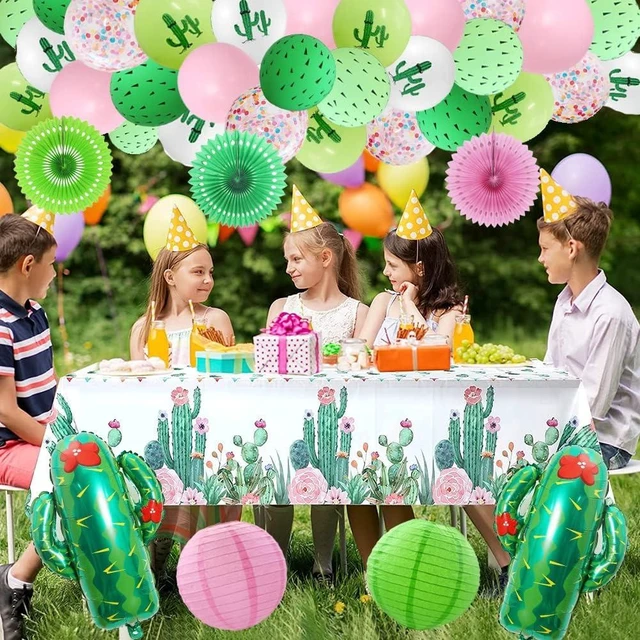 Alt view image 9 of 14 - Cactus Party Decorations Fiesta Cactus Birthday Party Supplies Cactus Happy Birthday Party Banners Paper Lanterns Balloons Cake Toppers for Tropical Mexican Fiesta Party Decorations