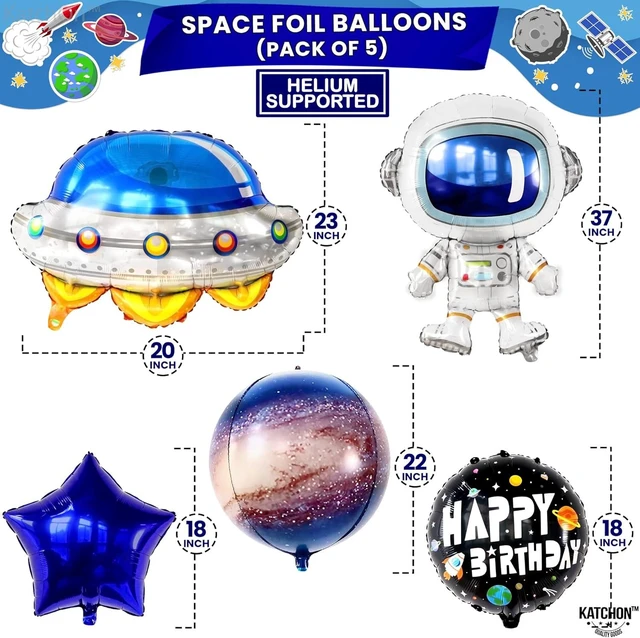 Alt view image 11 of 14 - Huge Two The Moon Balloons - 40 Inch | Galaxy Birthday Party Decorations | Space Themed Party Supplies