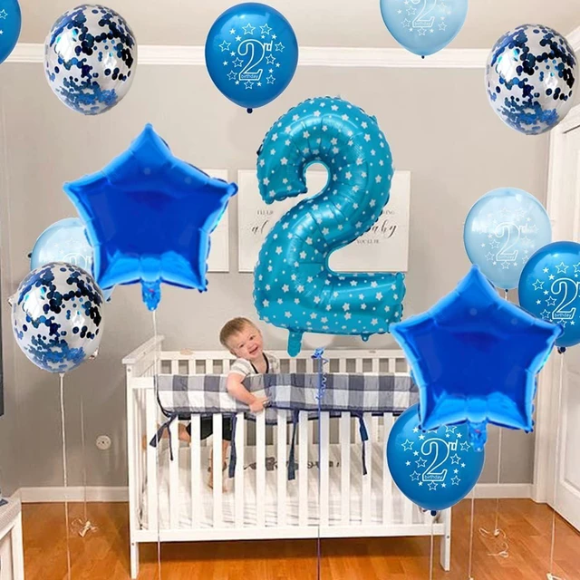 Alt view image 11 of 14 - 2nd Birthday Decorations Blue Princes 2nd Birthday Party Decorations, Blue 2 Year Old Birthday Party Supplies