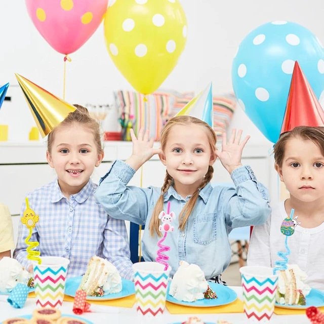 Alt view image 11 of 14 - 24pcs Easter Party Straw Easter Chicks Easter Eggs Easter Bunny Party Supplies Drinking for Easter Party Favors Goodie Bag Stuffers (Easter)