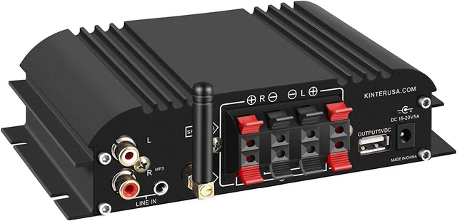Alt view image 10 of 14 - Kinter K3118-2.1 Bluetooth 5.0 Stereo Digital Receiver Amplifier 2.1 Channel Mini Hi-Fi Class D Amp 30 Watt x 2 Channels + 80 Watt Subwoofer for Home TV DIY Auto Outdoor Passive Speakers Subwoofer
