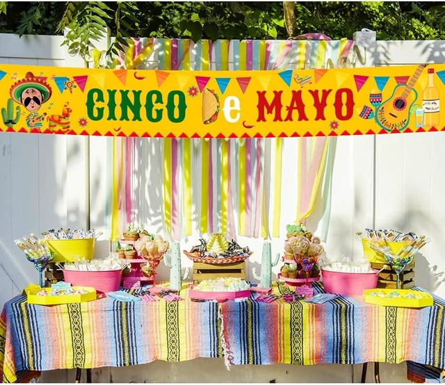 Alt view image 11 of 12 - Large Cinco De Mayo Banner, Mexican Fiesta Party Supplies Decoration, Cinco De Mayo Party Supplies, Baby Shower Party Banner (Copper)