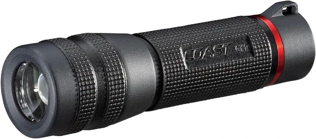 Alt view image 8 of 14 - Coast GX10 550 Lumen Compact & Waterproof Dual Power LED Flashlight with Grip-Textured Handle, 4 Light Modes, Twist Focus & Pure Beam® Technology