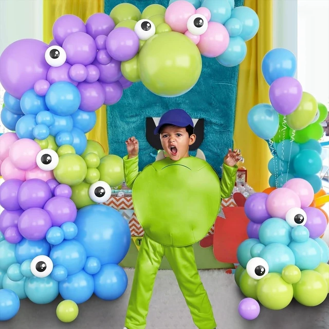 Alt view image 12 of 12 - GRESATEK Monster Balloons Arch Garland Kit, Monster Cartoon Inc Balloons Party Decorations, Purple Green Blue Pink Teal Blue Balloons Arch for Monster Theme Birthday Baby Shower Party Decor