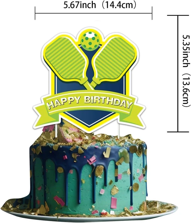 Alt view image 10 of 14 - Pickleball Party Decorations Pickleball Birthday Party Supplies Includes Pickleball Birthday Banner Cake Topper Cupcake Toppers Balloons for Pickleball Birthday Decorations Party Favors