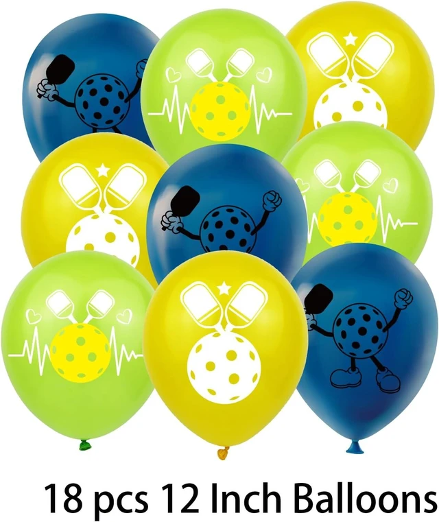 Alt view image 12 of 14 - Pickleball Party Decorations Pickleball Birthday Party Supplies Includes Pickleball Birthday Banner Cake Topper Cupcake Toppers Balloons for Pickleball Birthday Decorations Party Favors
