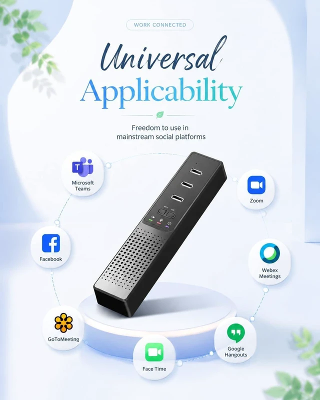 Alt view image 11 of 14 - 3 in 1 USB Computer Speaker with Microphone, PC Laptop Desktop Conference Speaker with Mic for Smart Home Office and Online Study360 Degree Enhanced