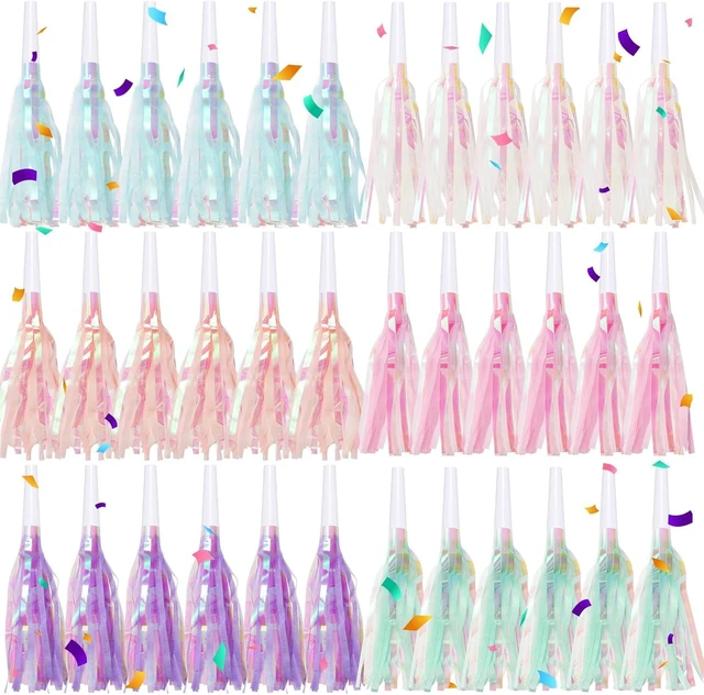 Alt view image 8 of 14 - 72 pcs Party Blowers, Noise Makers Glitter Metallic Fringed Party Horns for Birthday Blow Horns Graduation Sporting Party Favors Supplies
