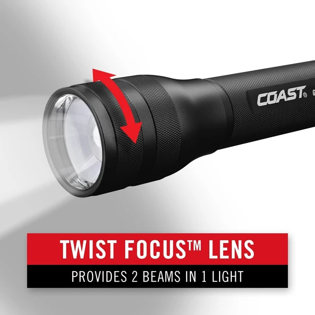 Alt view image 9 of 14 - Coast® G55 750 Lumen Focusing LED Flashlight, ZX456 Rechargeable Battery Included (AAA Alkaline Battery Compatible, NOT Included)