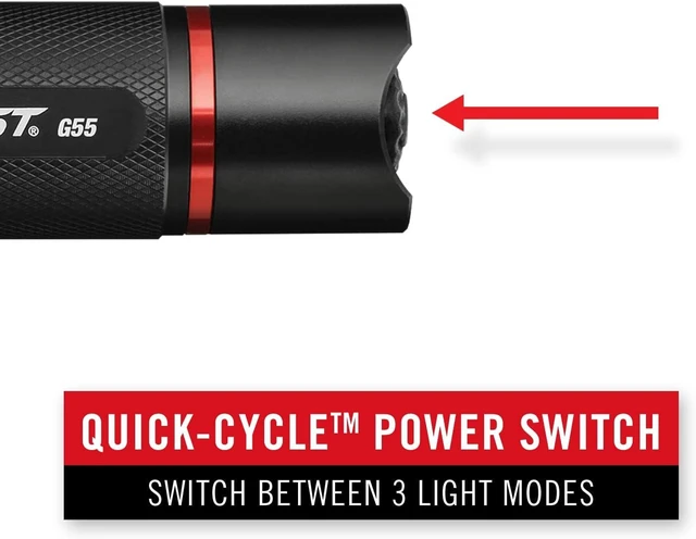 Alt view image 12 of 14 - Coast® G55 750 Lumen Focusing LED Flashlight, ZX456 Rechargeable Battery Included (AAA Alkaline Battery Compatible, NOT Included)