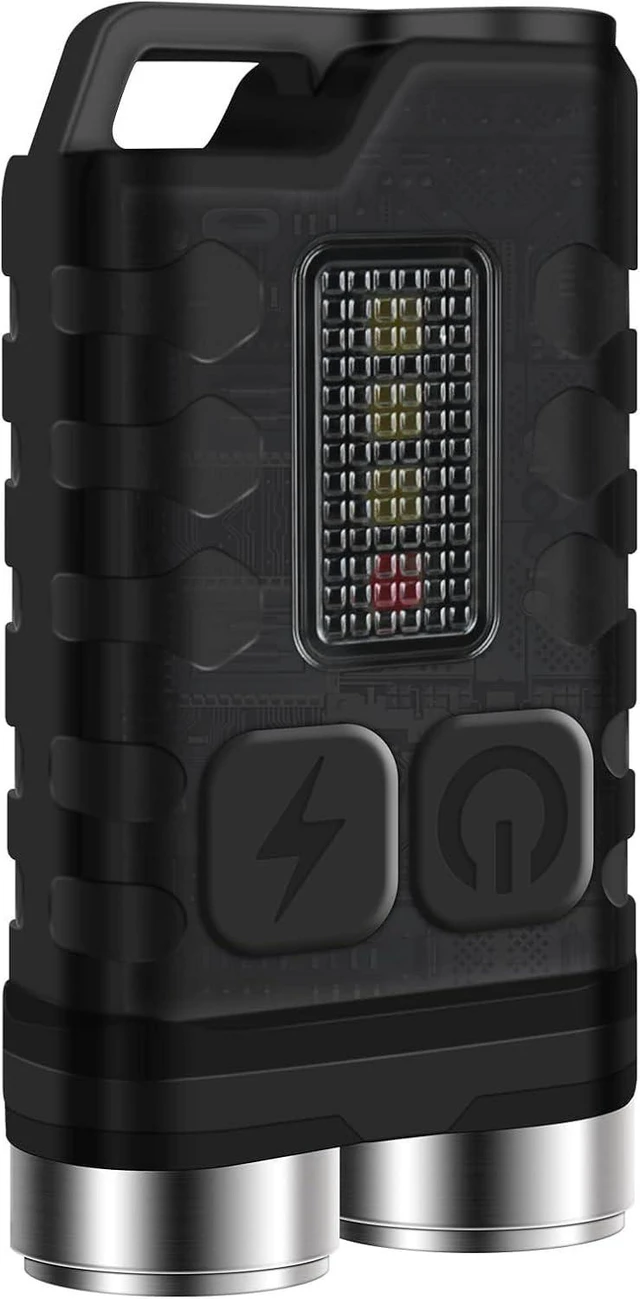 Alt view image 8 of 14 - EDC Flashlight Rechargeable, 10 Modes LED Mini Keychain Flashlights High Lumens, Pocket Flash Light with UV Red Blue Side Light, Waterproof Small Flashlights for Camping Hiking Emergencies