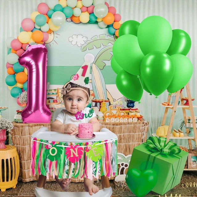 Alt view image 13 of 14 - Hawaiian Aloha High Chair Banner for 1st Birthday Party Decoration Tropical Hawaiian Luau One High Chair Tassel Garland Banner for Girls Baby Shower Moana 1st Birthday Party Backdrop Decoration