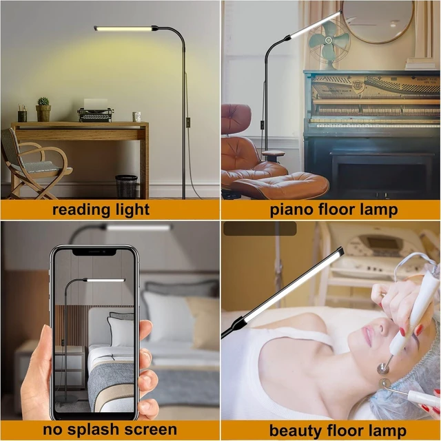 Alt view image 10 of 12 - 18W Tattoo Lamp 3000K-6000K Colors and Dimmable, Lash Light Makeup Light with USB Port 112 Bulls Led Floor Lamp for for Living Room lamp Bedroom Light