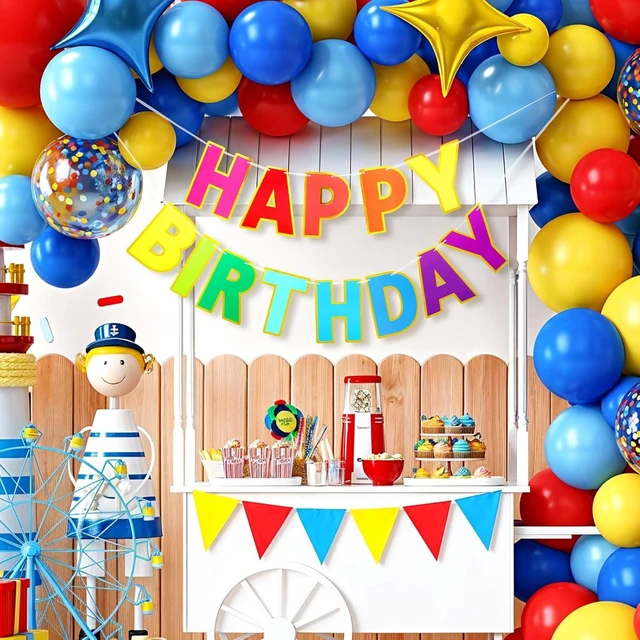 Alt view image 13 of 14 - Happy Birthday Banner - 9ft Pre-Strung Happy Birthday Sign for Women, Men, Girls, Boys - No DIY Birthday Decorations & Party Supplies(Colorful)