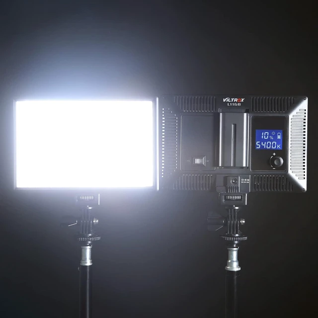 Alt view image 8 of 12 - VILTROX L116T CRI95+ Super Slim Dimmable LED Light Panel,Bi-Color 3300K-5600K LED Video Light with LCD Control/Light Mount (NO Battery/No ac Adapter)