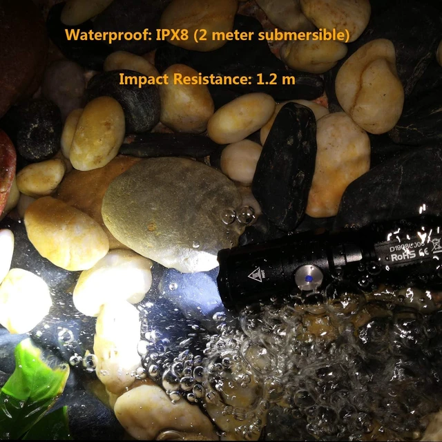 Alt view image 13 of 14 - MX65 Tactical Flashlight 1060 Lumens Built-in a Fast Charging Rechargeable LED Handheld Flashlights 5 Brightness Waterproof Flashlight
