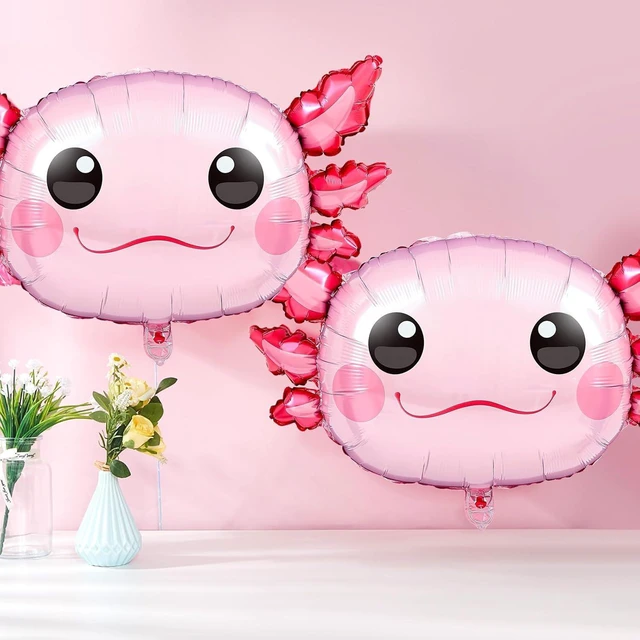 Alt view image 10 of 12 - 12 Pcs 34 Inch Axolotl Balloon Axolotl Birthday Party Decorations Aluminum Foil Inflatable Summer Supplies for Beach Themed Favor (Pink)