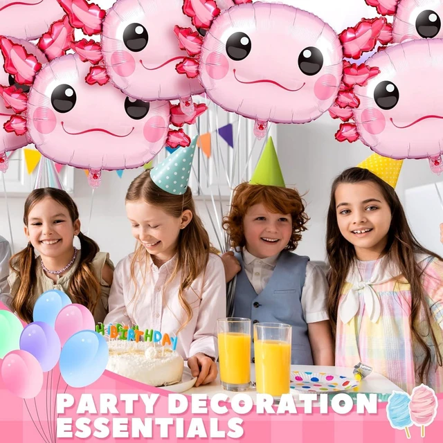 Alt view image 11 of 12 - 12 Pcs 34 Inch Axolotl Balloon Axolotl Birthday Party Decorations Aluminum Foil Inflatable Summer Supplies for Beach Themed Favor (Pink)