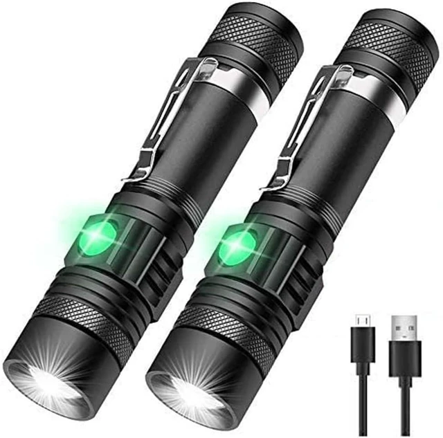 Alt view image 8 of 14 - Hoxida LED Tactical Flashlight Rechargeable, IPX6 Waterproof Flashlight, 2000lm, Super Bright LED, Zoomable, Pocket-Size Small LED Flashlight for Hiking, Camping, Emergency