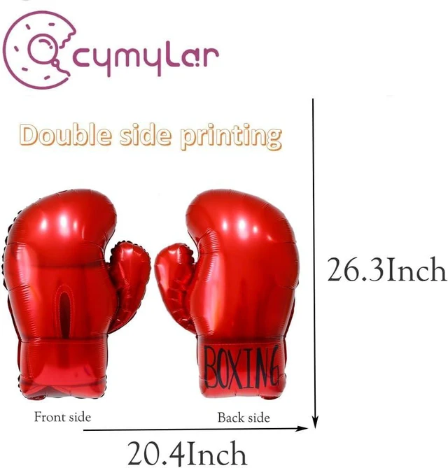 Alt view image 9 of 12 - Boxing gloves balloons,boxing party decorations balloons,wrestling birthday party supplies balloon for youth boxing party decor/fight night party balloons