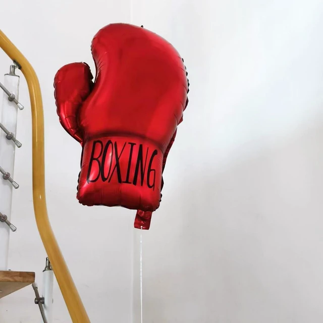 Alt view image 10 of 12 - Boxing gloves balloons,boxing party decorations balloons,wrestling birthday party supplies balloon for youth boxing party decor/fight night party balloons