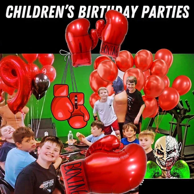Alt view image 12 of 12 - Boxing gloves balloons,boxing party decorations balloons,wrestling birthday party supplies balloon for youth boxing party decor/fight night party balloons