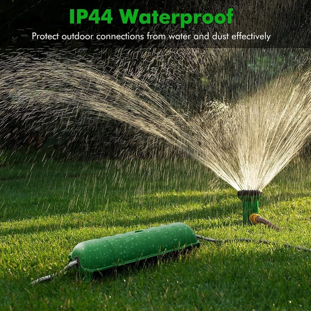 Alt view image 11 of 14 - RESTMO Outdoor Extension Cord Cover, IP44 Waterproof Electrical Box | Weatherproof, Safety Seal Enclosure to Protect Extension Cables, Strip Light, Power Tool, Timers, Green