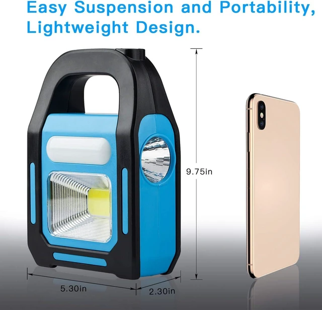 Alt view image 10 of 12 - 4 Pack 3 in 1 Solar USB Rechargeable Brightest COB LED Camping Lantern, Waterproof Emergency Flashlight LED Light
