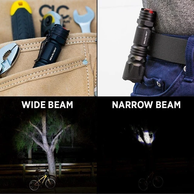 Alt view image 10 of 14 - GearLight M3 Mini LED Flashlight - 2 Bright, Small Tactical Flashlights with High Lumens and Pocket Clip for Camping, Outdoor & Emergency Use - Black