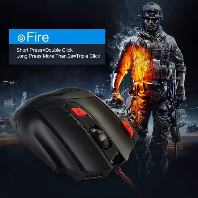 Alt view image 11 of 12 - Zelotes Wired Gaming Mouse, 9200DPI, 8 Programmable Buttons, USB Optical Ergonomic Mouse, Corded Computer Mouse, Mouse Gaming for PC, Mac, Black