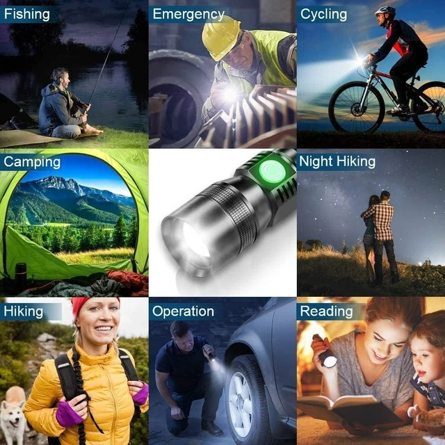 Alt view image 14 of 14 - Blacklight flashlights, 3 in-1 Rechargeable Flashlights, UV Light Magnetic LED Flashlight High Lumens, 7 Mode Emergencies Camping flashlight, Tactical Waterproof Flash Light for Pet Urine Detection