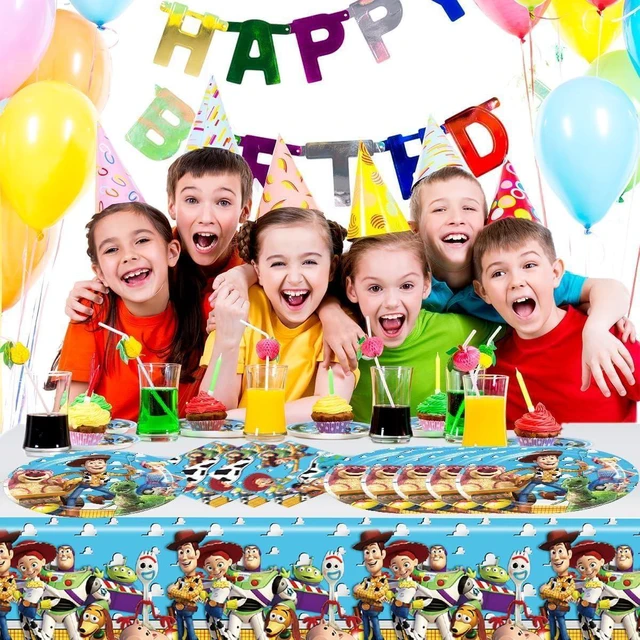 Alt view image 12 of 12 - 41pcs Toy Storys Party Supplies include 20 plates, 20 napkins, 1 Tablecloth for the Toy Storys birthday party decoration