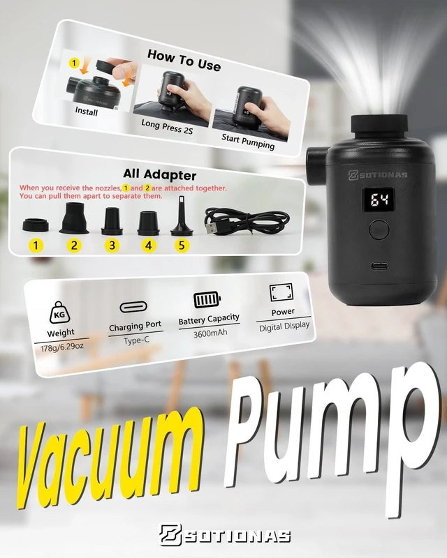 Alt view image 10 of 14 - 2Pack Vacuum Seal Bags For Clothing Travel With Wireless Pump | Waterproof Reusable Compression Bags with Shoulder Strap for Luggage and Suitcase, Space Saver Vacuum Seal Packing Cubes for Clothes