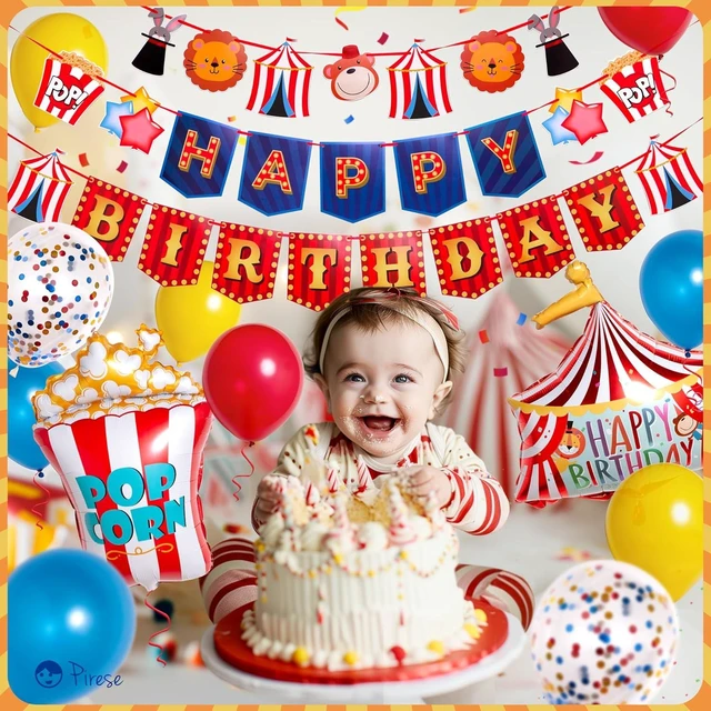 Alt view image 13 of 14 - Pirese Carnival & Circus Birthday Party Decorations - Birthday Party Supplies | Banner & Balloons Decor for Kids
