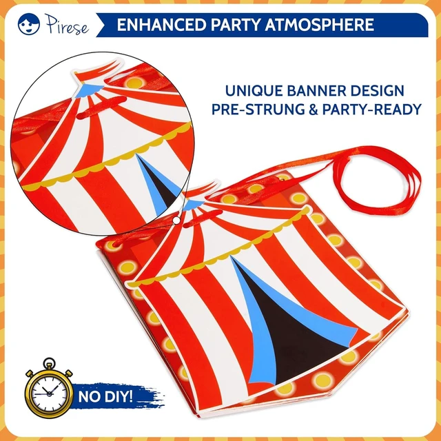 Alt view image 12 of 14 - Pirese Carnival & Circus Birthday Party Decorations - Birthday Party Supplies | Banner & Balloons Decor for Kids