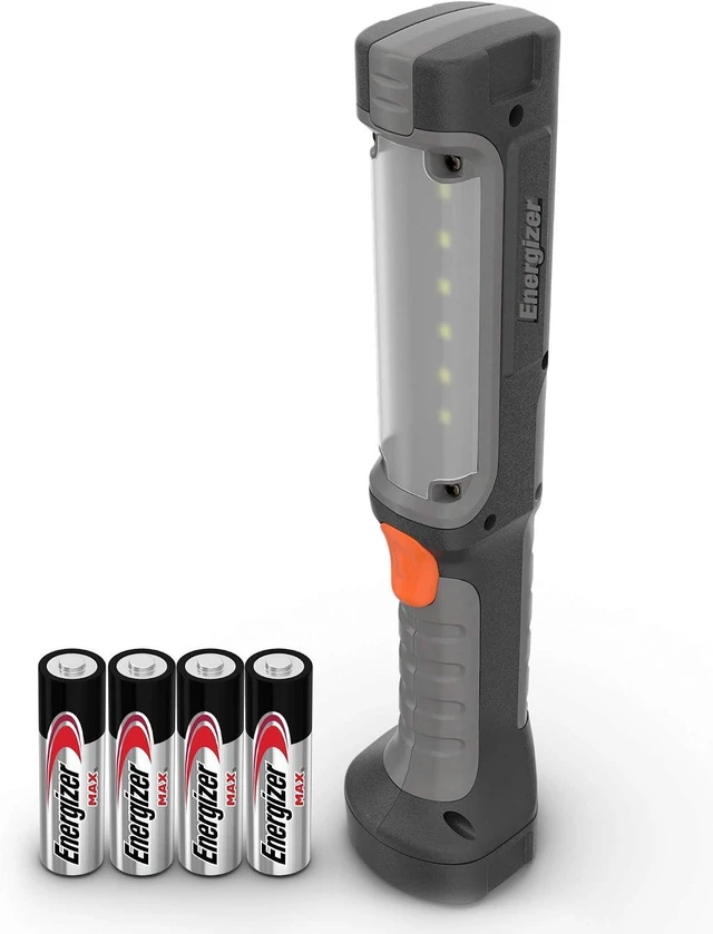 Alt view image 11 of 14 - Energizer HC-550 LED Flashlight, Water Resistant LED Magnetic Work Light, Flash Light with AA Batteries Included, Pack of 2