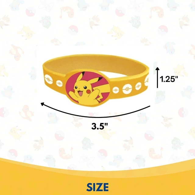 Alt view image 9 of 10 - Unique Pokemon Party Bracelets | 8 Count | Fun Birthday Party Favors and Decorations | Officially Licensed | includes Checklist