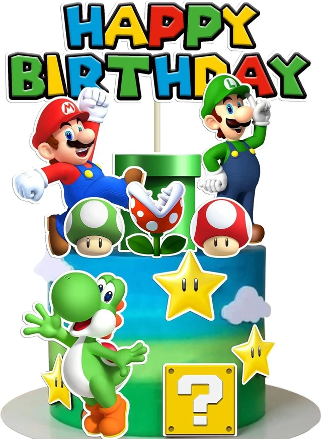 Alt view image 8 of 14 - 14Pcs Super Bros Cake Topper for Birthday Party Decoration, Super Brother Birthday Party Supplies- Fun Kid's Party Cupcake Decoration!