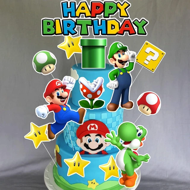 Alt view image 14 of 14 - 14Pcs Super Bros Cake Topper for Birthday Party Decoration, Super Brother Birthday Party Supplies- Fun Kid's Party Cupcake Decoration!