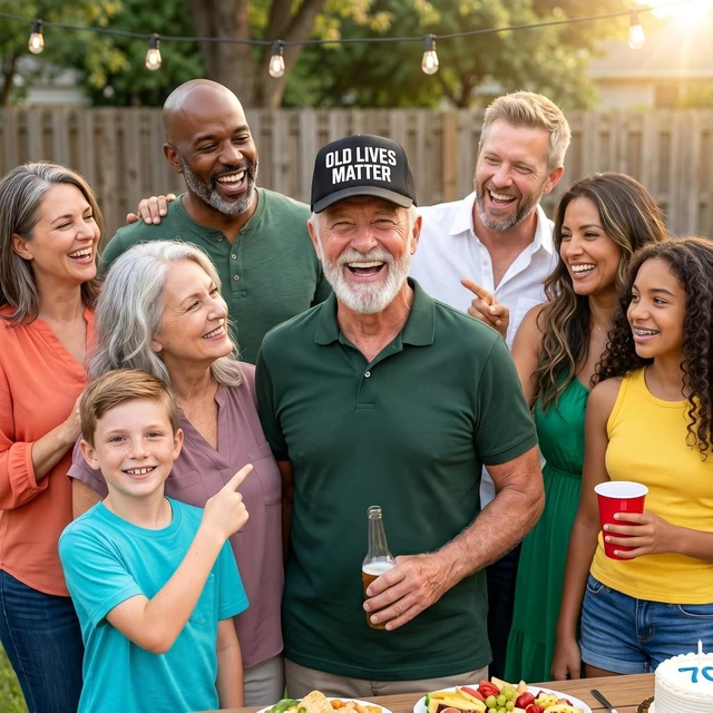 Alt view image 12 of 14 - Funny Birthday Party Novelty Trucker Hat - Birthday and Retirement Gifts for Him or Her - Party Decorations, Supplies and Gifts Black