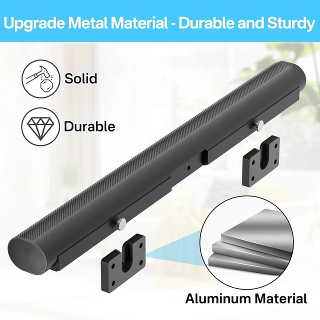Alt view image 11 of 14 - notiela Metal Soundbar Mount for Sonos Arc & Arc Ultra Wall Mount Black - Floating Wall Mount for Sonos Arc Mounting Bracket Under TV Easy to Install