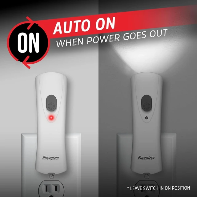 Alt view image 10 of 14 - Energizer Auto-On LED Flashlights Rechargeable (3-Pack) for Home Power Failure, Plug in LED Flashlight for Power Outage, Night Light, Hurricane Preparedness