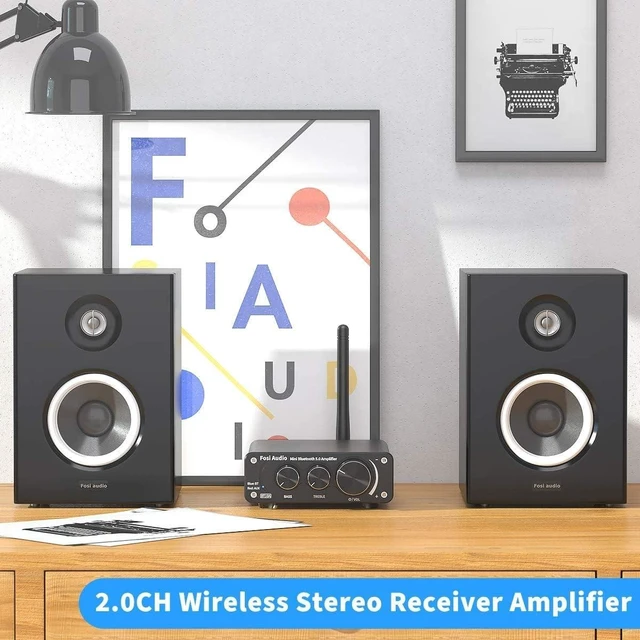 Alt view image 9 of 14 - Fosi Audio BT10A Bluetooth 5.0 Stereo Audio Amplifier Receiver 2 Channel Class D Mini Hi-Fi Integrated Amp for Home Passive Speakers 50W x 2 TPA3116