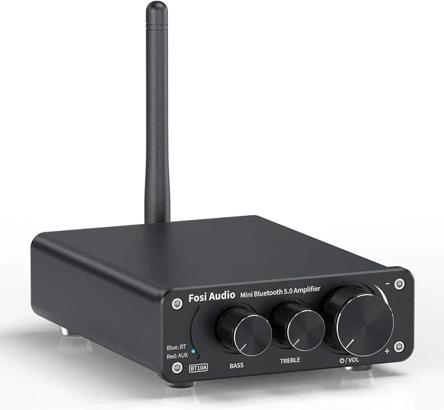 Alt view image 8 of 14 - Fosi Audio BT10A Bluetooth 5.0 Stereo Audio Amplifier Receiver 2 Channel Class D Mini Hi-Fi Integrated Amp for Home Passive Speakers 50W x 2 TPA3116