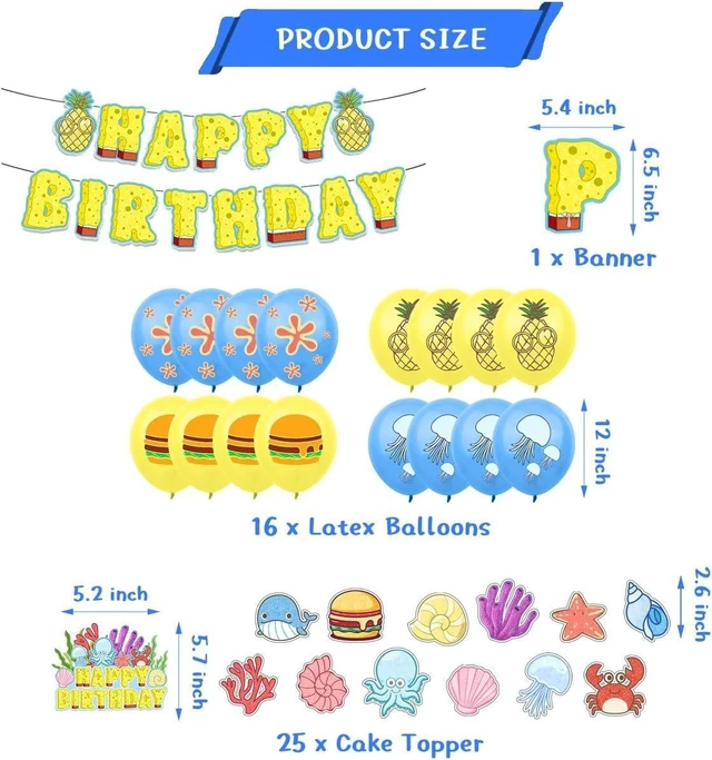 Alt view image 8 of 12 - Yellow Birthday Party Decorations 42pcs Yellow Themed Happy Birthday Party Supplies Include Yellow Banner Balloons Cake Toppers and Cupcake Toppers